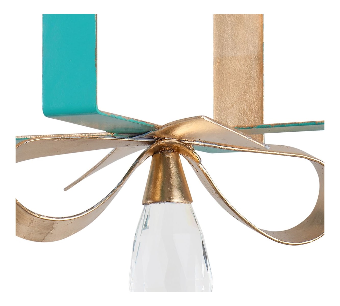 Varaluz 263M01SAQGL Aqua / Gold Leaf Posh Single Light 7