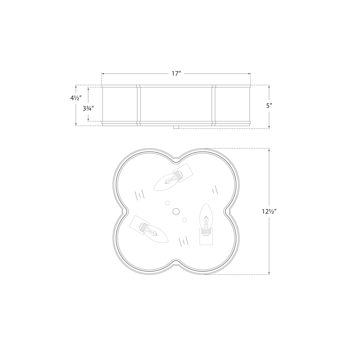 Visual Comfort Ah 4015gm Fg Gun Metal Basil 17 Flush Mount By Alexa Hampton Lightingshowplace Com