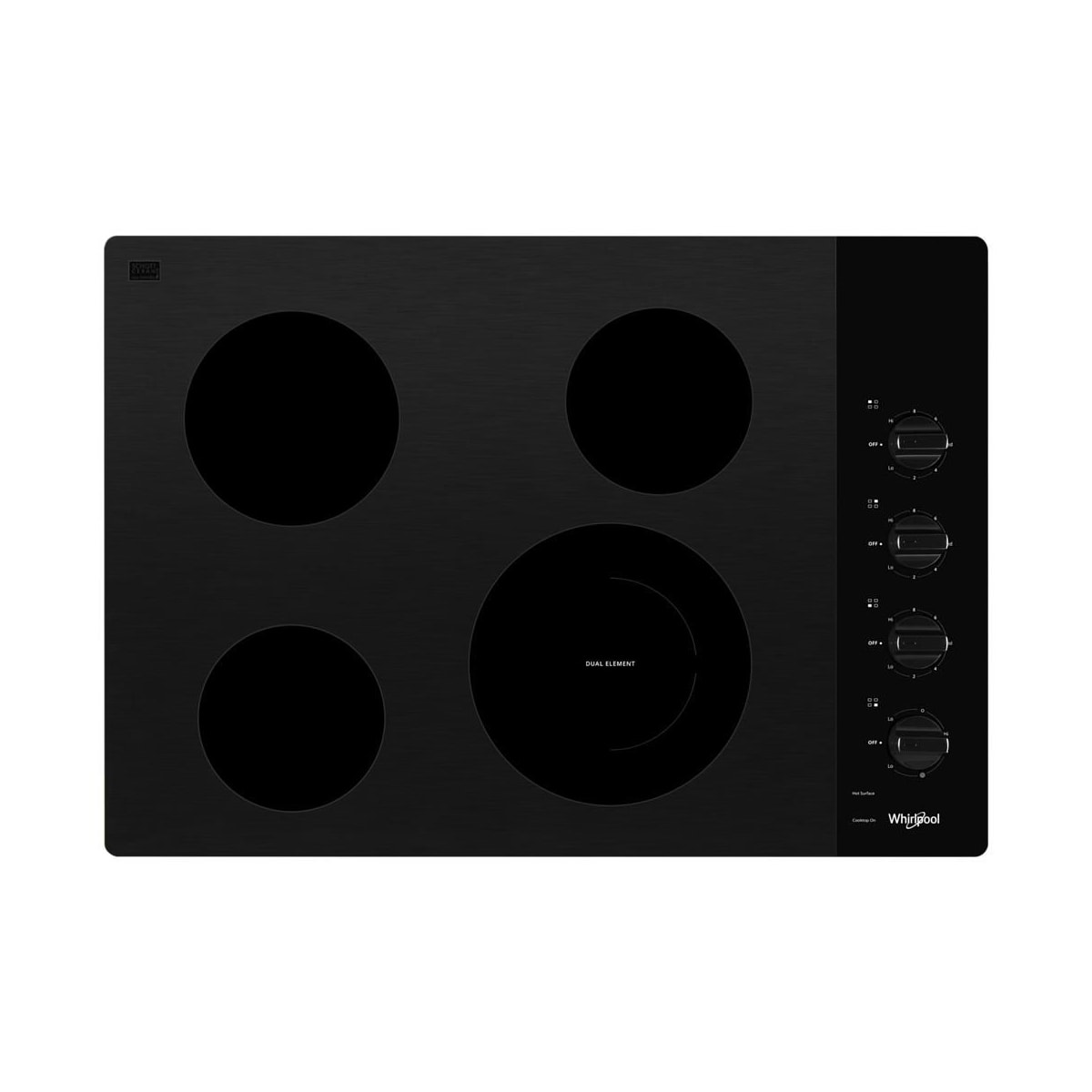 Whirlpool WCE55US0HB 30 Inch Electric Cooktop with 4 Element