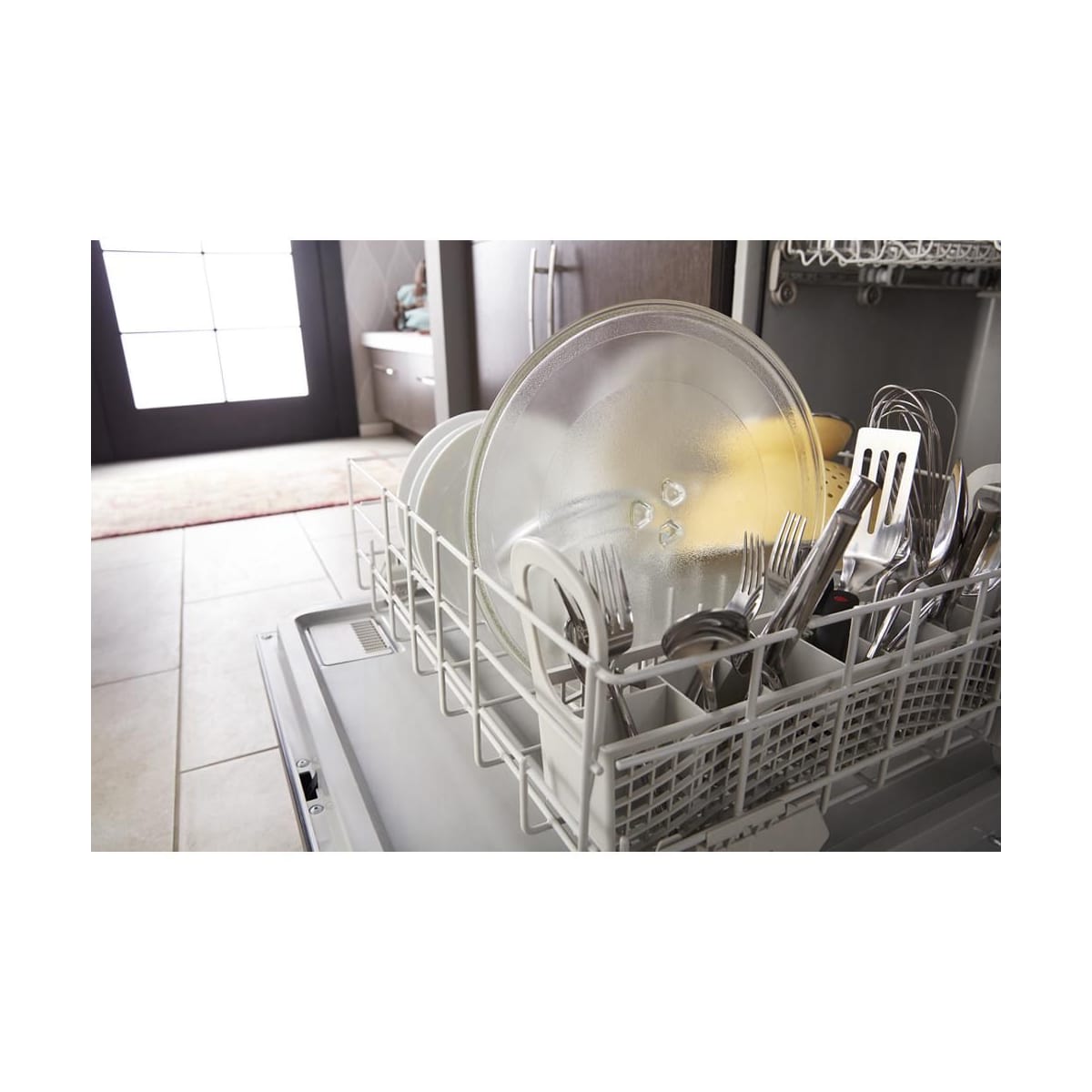 Whirlpool WDF330PAHS Stainless Steel 24 Inch Wide 13 Place Setting Energy Star Rated Built In Front Control Dishwasher FaucetDirect