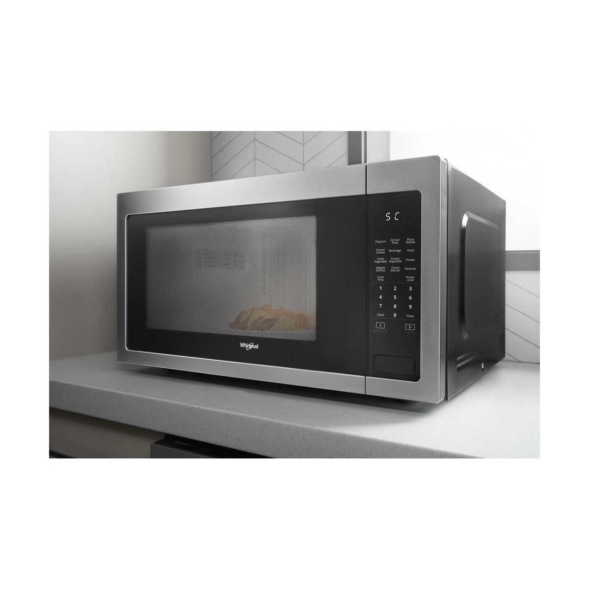 Whirlpool WMC50522HB Black 24 Inch Wide 2.2 Cu. Ft. 1200 Watt Countertop Microwave FaucetDirect