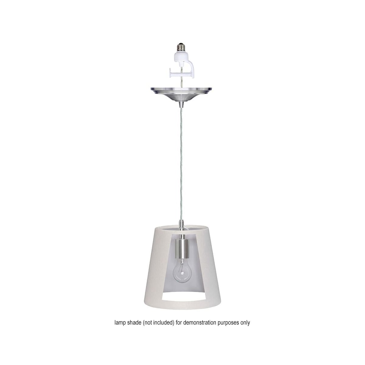 Worth Home Products Pan 4100 Brushed Nickel Instant Pendant Series Single Light 8 25 Wide Recessed Lighting Conversion Kit Lightingdirect Com