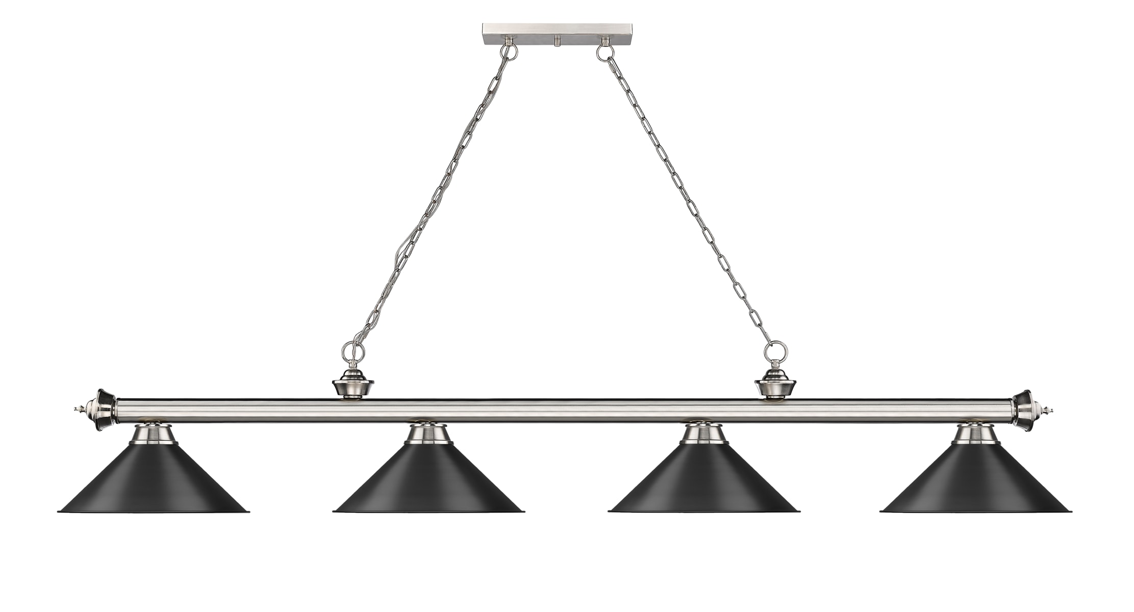 Z-Lite 2306-4BN-MB15 Brushed Nickel / Matte Black Cordon 4 Light 14