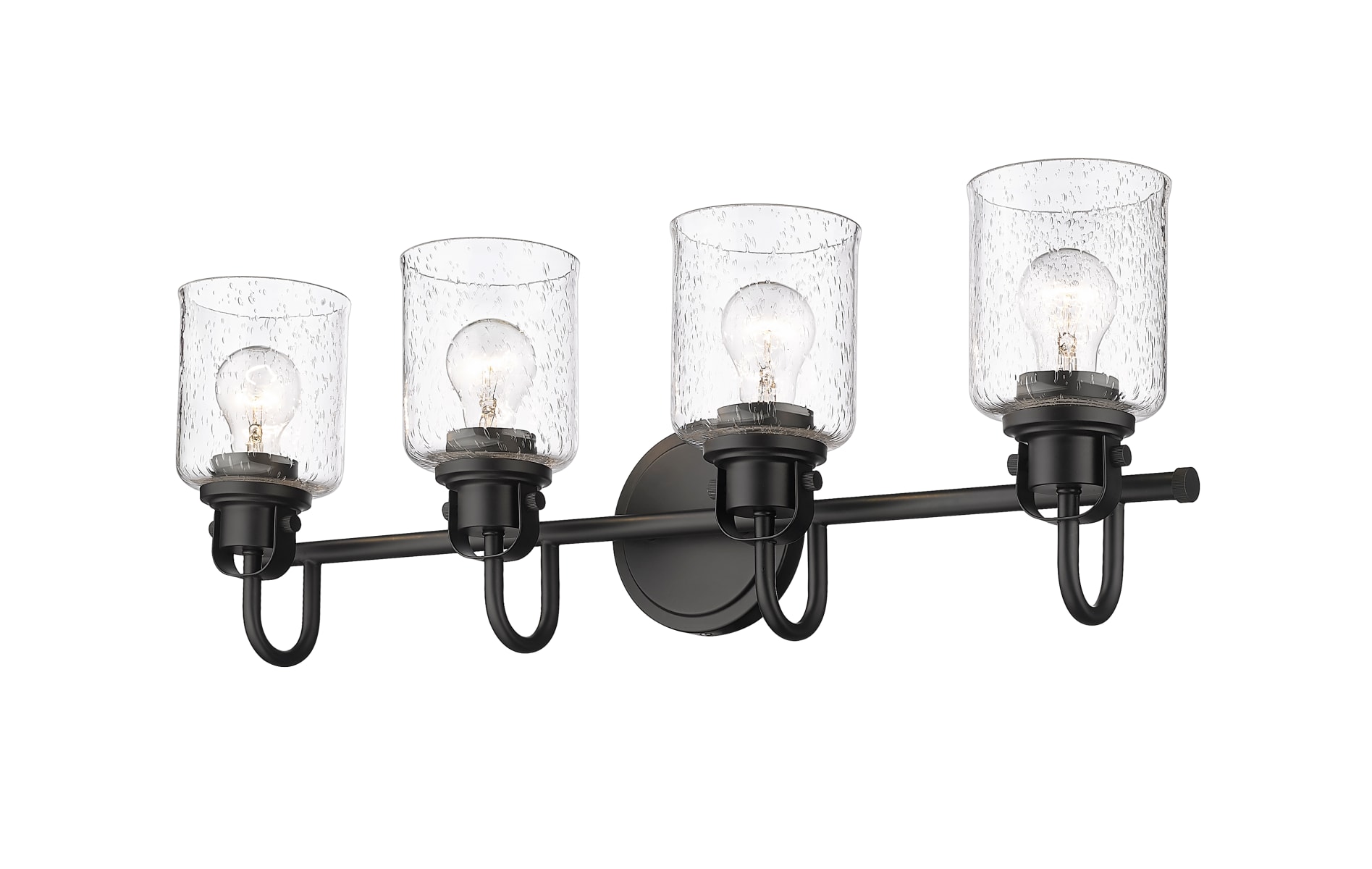 Z-Lite 340-4V-MB Matte Black Kinsley 4 Light 28