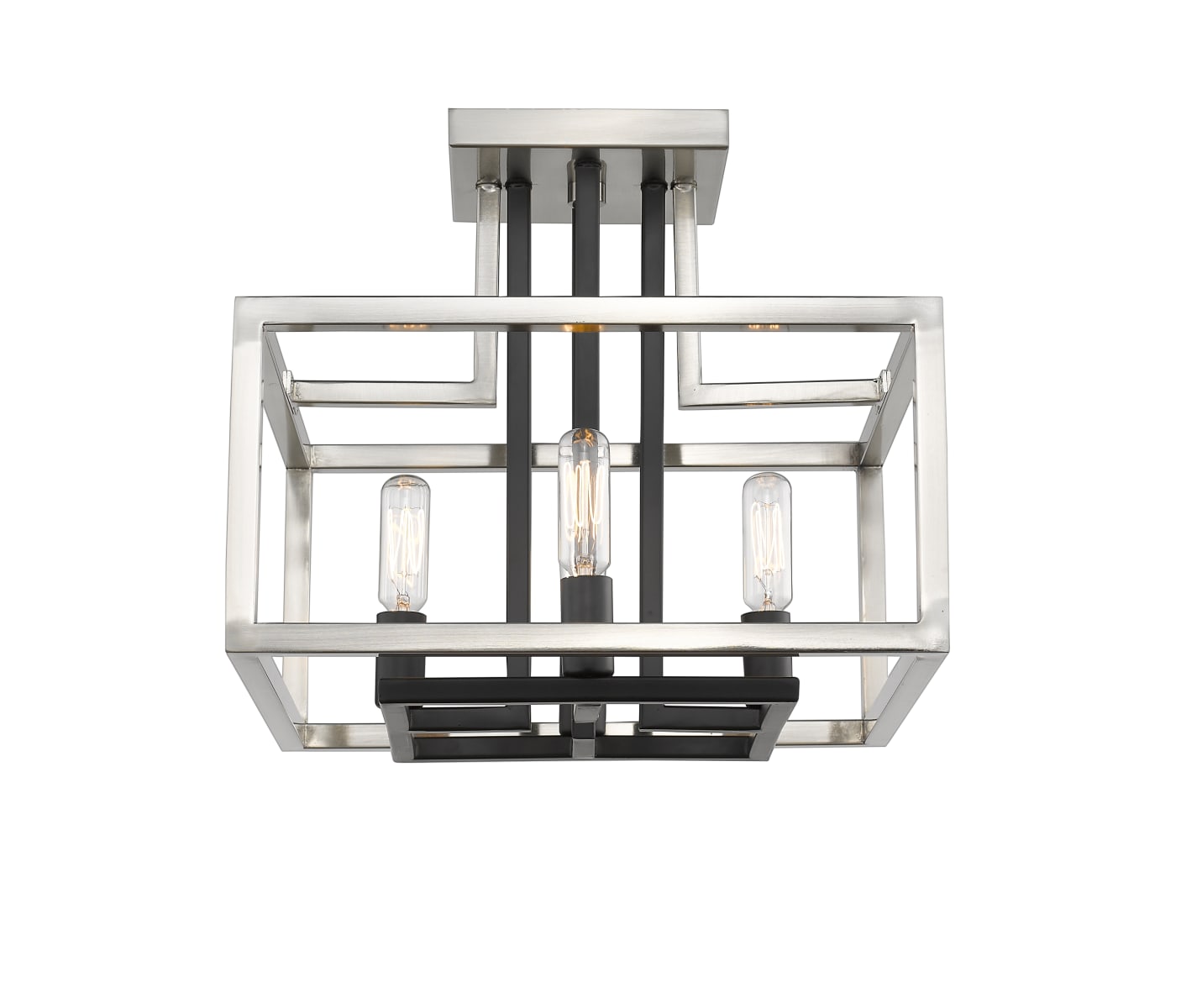 Z-Lite 456SF-BN-BK Brushed Nickel / Black Quadra 4 Light 13