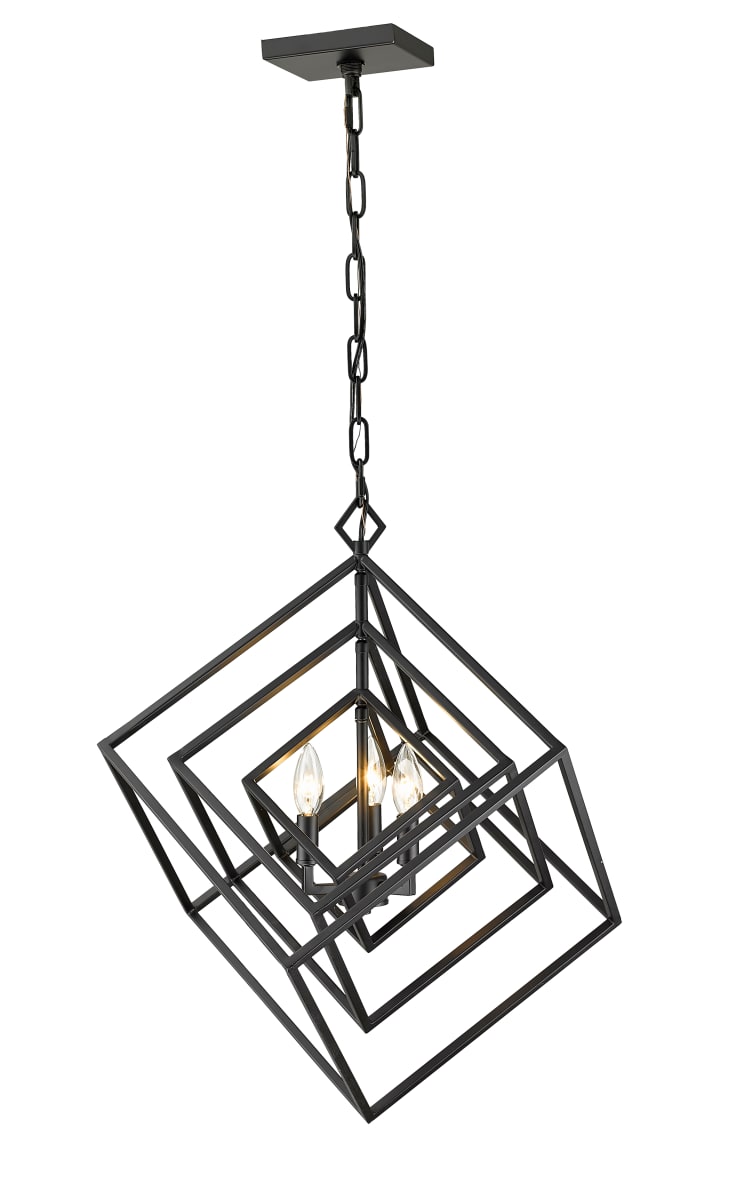 Z-Lite 457-3MB Matte Black Euclid 3 Light 23