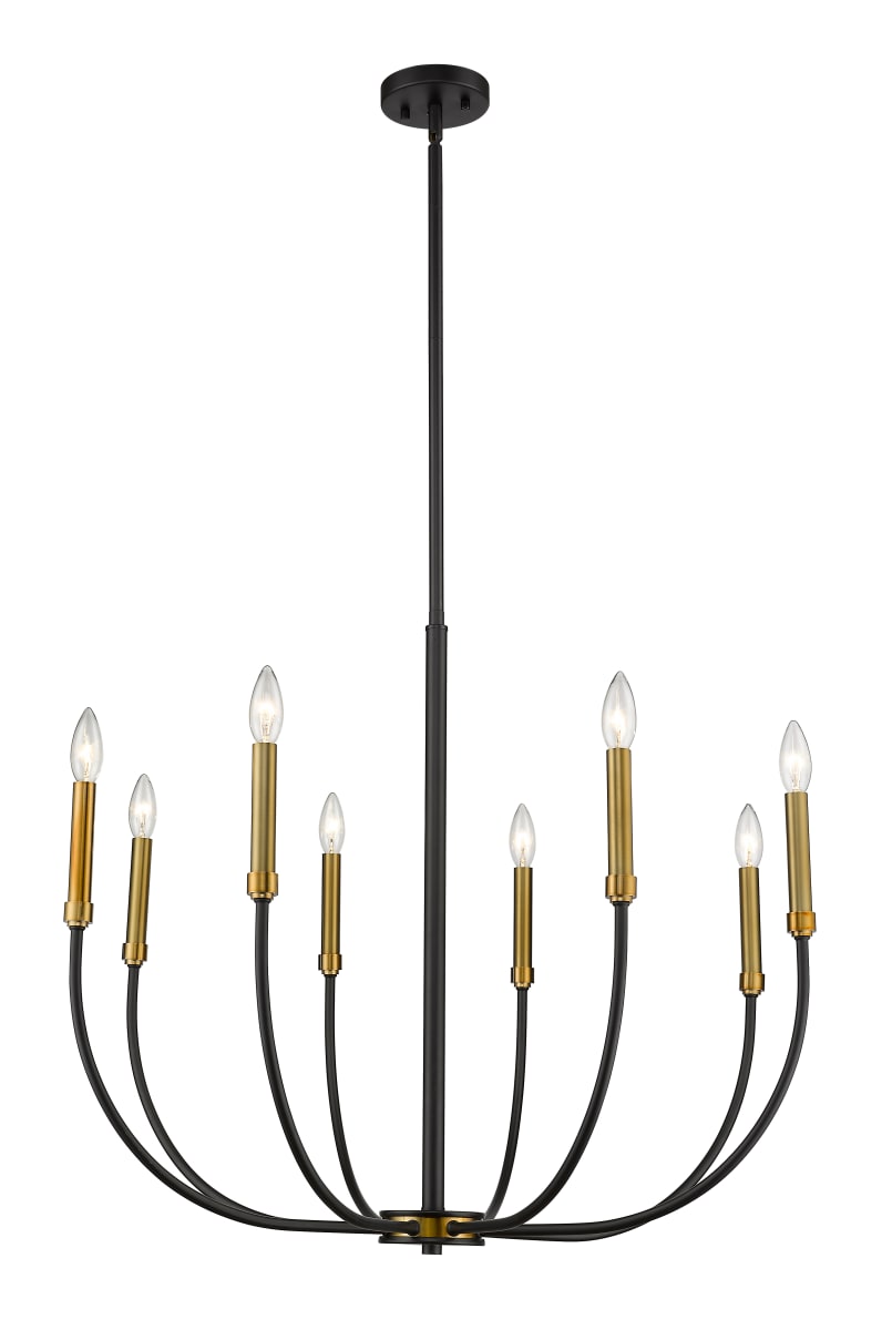Z-Lite 479-8MB-BN Matte Black / Brushed Nickel Haylie 8