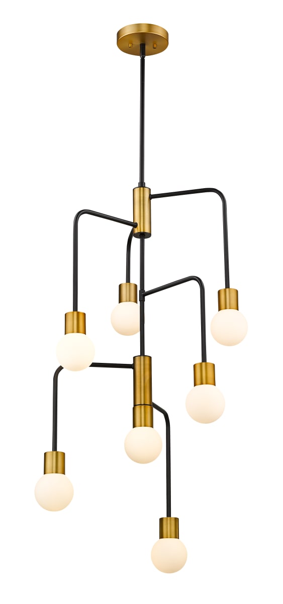 Z-Lite 621-7MB-PN Matte Black / Polished Nickel Neutra 7