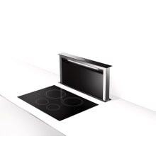 Faber Sclx3615bknb B Black Glass Stainless Steel Scirocco Lux 36 Inch Wide Downdraft Range Hood Ventingdirect Com