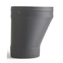 Metalbest 8dcc Ora Bk Black 8 Inner Diameter Dcc Stove Pipe Double Wall Oval To Round Adapter Ventingpipe Com