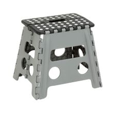 Hafele 505 04 210 Silver Black Stepfix Folding Step Stool For