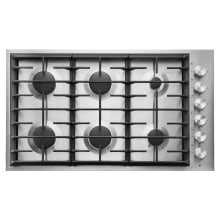 Viking Professional 5 Series 36-Inch 6-Burner Natural Gas Cooktop -  Stainless Steel - VGSU53616BSS