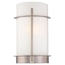 Minka Lavery 341-84 2 Light 6.75" Width ADA Wall Sconce with Etched Opal Shade 