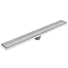 Luxe Linear Shower Drain 30 in. Stainless Steel Squares Bathroom