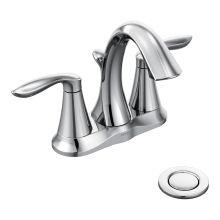 Moen 6610ORB Brantford Two-Handle Low Arc Bathroom Faucet with Drain Assembly Oil Rubbed Bronze 