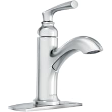 Moen Halle Spot Resist Brushed Nickel One-Handle Single Hole Bathroom Sink  Faucet with Optional Deckplate, 84970SRN