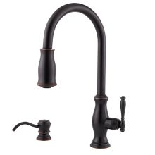 Moen Ca87003brb Mediterranean Bronze Anabelle Single Handle Kitchen Faucet With Pullout Spray And Soap Dispenser Faucetdirect Com