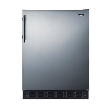 Summit 24 in. 5.1 cu. ft. Mini Fridge with Freezer Compartment - Stainless  Steel