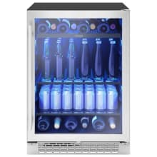Edgestar bwc120sslt 103 can and 5 bottle freestanding ultra low temp shop beverage cooler