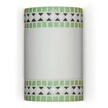 Borders 10" Ceramic Wall Sconce from the Mosaic Collection
