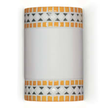 Borders 10" Ceramic Wall Sconce from the Mosaic Collection