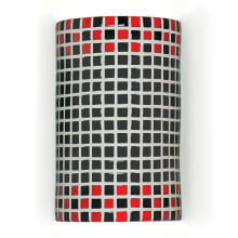Checkers 10" Ceramic Wall Sconce from the Mosaic Collection