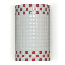 Checkers 10" Ceramic Wall Sconce from the Mosaic Collection