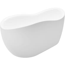 Axel 68" Free Standing Acrylic Soaking Tub with Reversible Drain, Drain Assembly, and Overflow