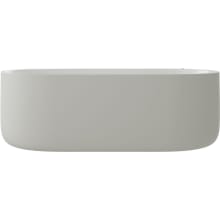 Broxton 66-7/8" Free Standing Acrylic Soaking Tub with Center Drain, Drain Assembly, and Overflow