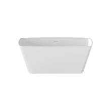 Chester 59" Free Standing Acrylic and Fiberglass Soaking Tub with Center Drain and Overflow