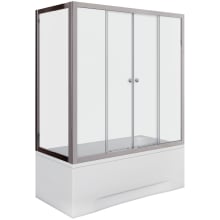 Modern 78" High x 30" Wide x 59" Deep Sliding Framed Shower Enclosure with Clear Glass