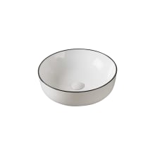 Delly 16-1/2" Circular Ceramic Vessel Bathroom Sink