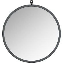 Haylo 24" Diameter Circular Flat Metal Accent Mirror