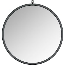 Haylo 32" Diameter Circular Flat Metal Accent Mirror