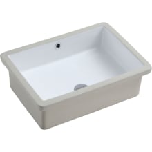 Isla 21-5/8" Rectangular Ceramic Undermount Bathroom Sink with Overflow and