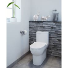 Laura 1.6 GPF Dual Flush One Piece Elongated Toilet with Push Button Flush - Seat Included