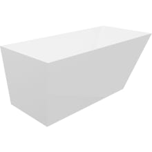 Malibu 67" Free Standing Acrylic Soaking Tub with Reversible Drain, Drain Assembly, and Overflow