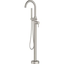 Milan Floor Mounted Tub Filler with Built-In Diverter - Includes Hand Shower