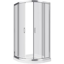 Mona 75" High x 36" Wide x 36" Deep Sliding Framed Shower Enclosure with Clear and Tempered Glass