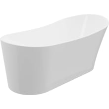 Paris 59" Free Standing Acrylic Soaking Tub with Reversible Drain, Drain Assembly, and Overflow