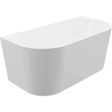 Rialto 59" Free Standing Acrylic Soaking Tub with Center Drain, Drain Assembly, and Overflow