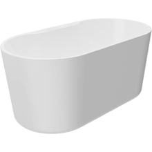 Sorel 62" Free Standing Acrylic Soaking Tub with Center Drain, Drain Assembly, and Overflow