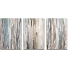 Modern 36" x 24" Spacial Frameless Abstract Painting on Canvas - Set of 3