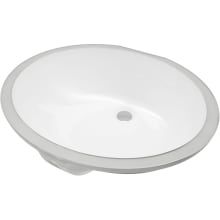Sulu 19-5/16" Oval Ceramic Undermount Bathroom Sink with Single Faucet Hole