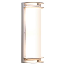 Nevis 2 Light Outdoor Wall Sconce - 17" Tall with Frosted Glass Shades