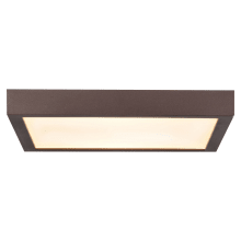Ulko Exterior Single Light 9" Wide Integrated LED Outdoor Flush Mount Square Ceiling Fixture