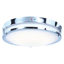 Solero Single Light 18" Wide Integrated LED Flush Mount Bowl Ceiling Fixture with Emergency Backup