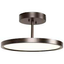 Sphere Single Light 15" Wide Integrated LED Semi-Flush Ceiling Fixture