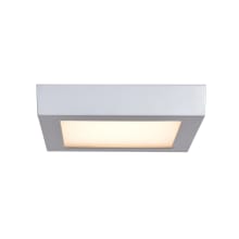 Strike 2.0 7" Wide Integrated LED Flush Mount Square Ceiling Fixture - 3000K