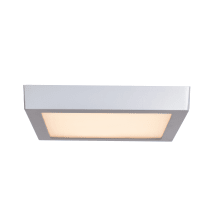 Strike 2.0 10" Wide LED Flush Mount Square Ceiling Fixture- 3000K